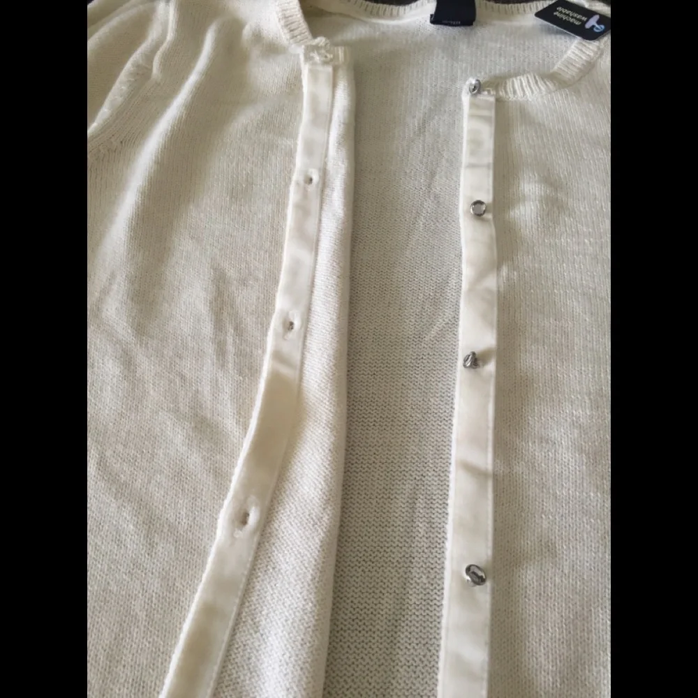 GAP Cardigan Sweater *Velvet Trim Rhinestone Buttons